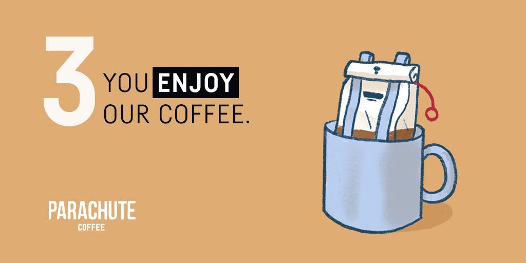 Enjoy having better coffee at home. We've made it easy. #ParachuteCoffee