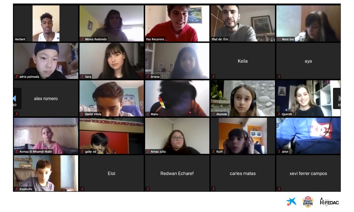 BasquetGirona's tweet photo. 🏀🏫 @Big_Hess, @HGraham305 i @maximesteban van participar en una roda de preguntes virtual en anglès a càrrec dels alumnes de @FEDACSalt dins el marc de l’activitat “BG Mindset Program” 

#creixemjunts #wegrowtogether #somhigirona #letsgogirona #orgullgironí #gironípride https://t.co/GGLl8gAXx8