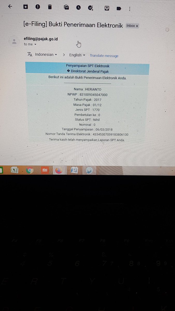 herikhe's tweet photo. @kring_pajak Saya Herianto no npwp 83.100.934.5-047.000 mau tanya kenapa laporan SPT 2019 yang saya krm tapi di pemberitahuan malah SPT 2018 https://t.co/EKswMEflSo