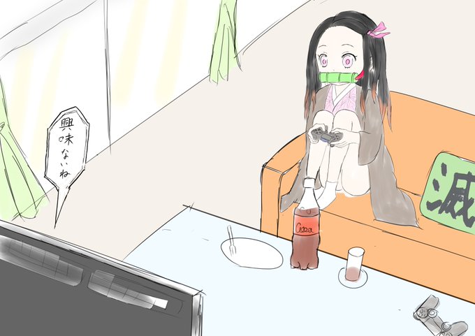 サソリん🥐💅✨さんがTwitterに投稿した竈門禰豆子(鬼滅の刃)のイラスト。