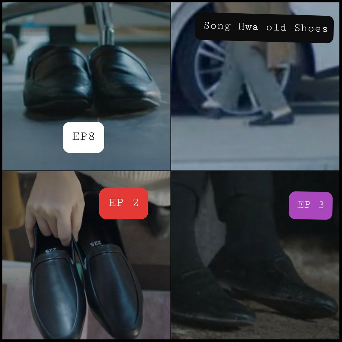 • Small detail • Song Hwa shoes. Btw, I really tried to compare & The shoes Song Hwa wearing on EP 8 is her old shoes. ( Does it really mean chihong dont have a chance?), why she still use the crunchie ikjun gave from 20yrs ago ? #HospitalPlaylist