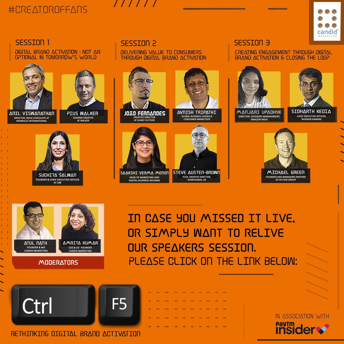 amrita_kumar's tweet photo. Recordings of our Ctrl F5 Webinar about Rethinking Digital Brand Activation available at https://t.co/B518nzo1Yq #digitalactivation #creatoroffans #digitalmarketing @candidmktg @atuln @piuswalker @suchitasalwan @Chai_vis @jcardfern @avitrips @kedia_sid @mcgreen90 https://t.co/HdmjPMXYCH