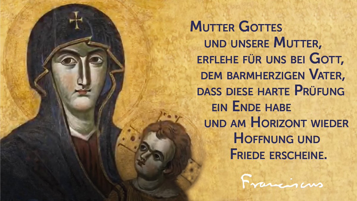 Entdecken wir wieder neu, wie schön es ist, im Mai zu Hause den #Rosenkranz zu beten! Am Schluss vertrauen wir der Fürbitte der Mutter Gottes an, dass uns der Herr von dieser schrecklichen Epidemie befreie und das Leben wieder seinen normalen Gang gehe. vatican.va/content/france…