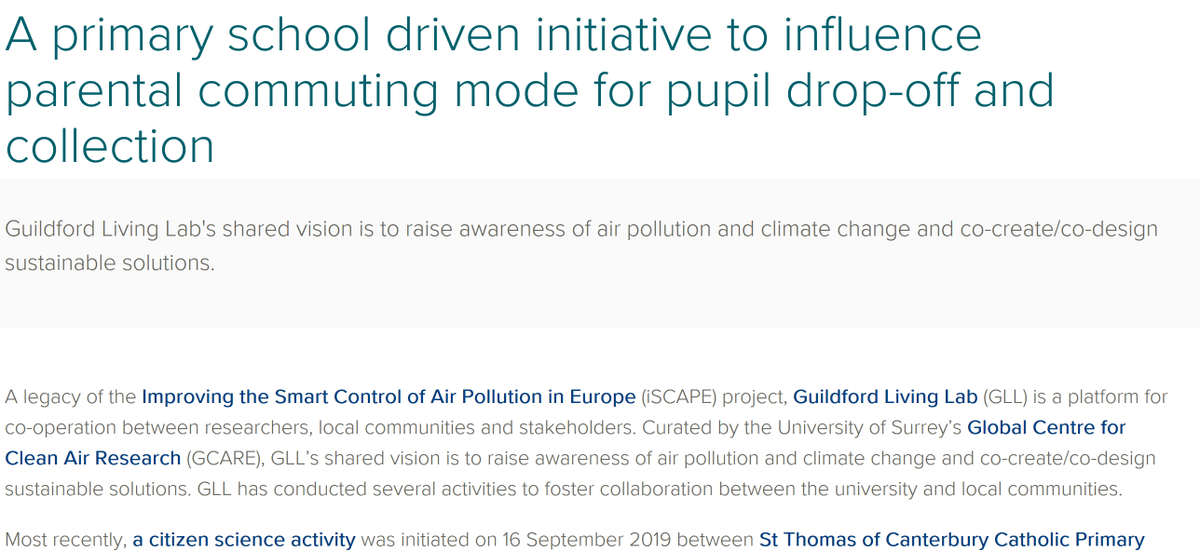GuildfordLL's tweet photo. The most recent initiative of #GuildfordLivingLab read here: https://t.co/vIrSuZJU4K @UniOfSurreyCPE @CllrReeves @jobarnes_uwe @EnvDrJohnG @pallavipnt @PDez90 @f_pilla @CleanAirLondon @AirPollSurrey @pk_shishodia @Yendle_Barwise @EPSRC @NERCscience https://t.co/fSGQzYOBhD