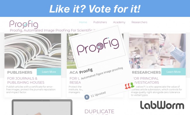 Featured now: Proofig, Automated figure image proofing. Vote it up at Labworm.com!