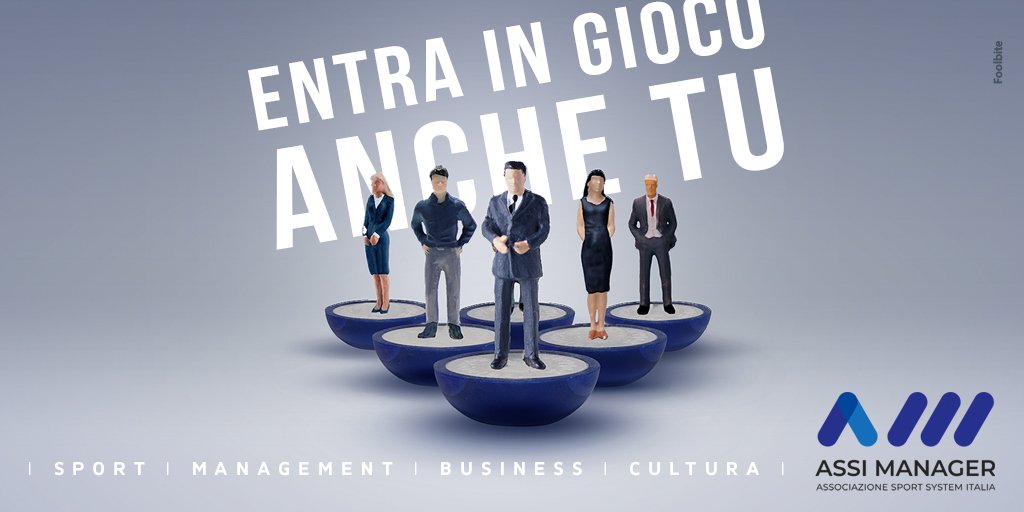 Entra in gioco anche tu. Diventa socio <a href="/assimanager/">assimanager</a>, l'Associazione dei manager dello sport system italiano. Insieme possiamo fare la differenza e contribuire alla crescita e allo sviluppo dello Sport Business. Scrivici in direct per info #entraingioco #assimanager #Foolbite