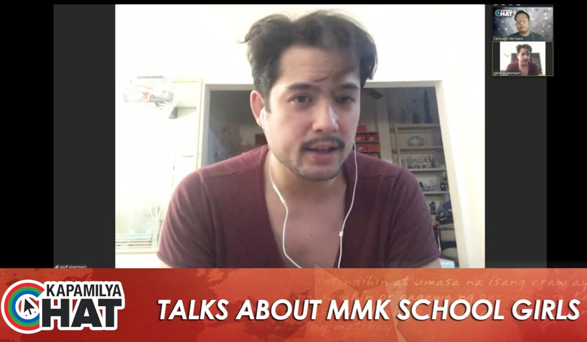 MMKOfficial's tweet photo. Thank you for watching Geoff Eigenmann on Kapamilya Chat! #MMKSchoolGirls BUKAS NA, 8:30PM pagkatapos ng YFSF Kids! #MMK2020 #KapamilyaShareNa #RSBScriptedFormat https://t.co/ltgiNW3lRh