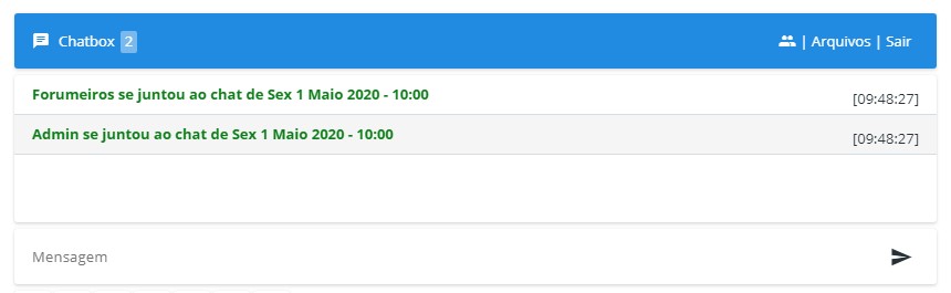 Pequena novidade para aqueles que usam o chatbox em seus fóruns: agora exibimos o número de usuários conectados. #forumeiros