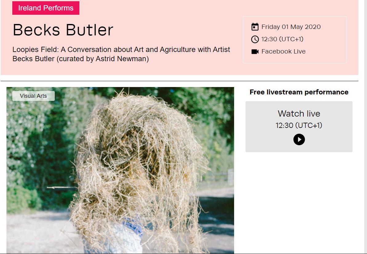 culture_ireland's tweet image. 🔔 Lets kick off the 🌼May Bank Holiday weekend with 📢 @_waysofseeing - A Conversation about Art and Agriculture' with artist and curator @newman_astrid for #IrelandPerforms  LIVE on @Facebook  at 12:30 pm

facebook.com/becks.butler.2
events.cultureireland.ie/events/becks-b…
facebook.com/CultureIreland/