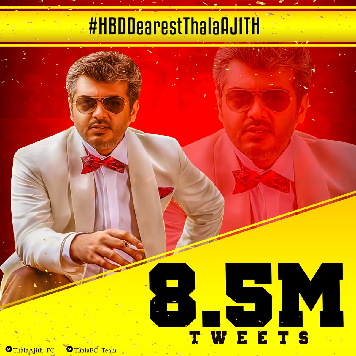 abiramthala's tweet photo. 8.5MILLION+ Real Time Tweets For #HBDDearestThaIaAJITH Hash Tag..! 🤴🏻💥

The BIGGEST Ever Birthday Celebration Tag In Kollywood Industry..! 🏆

#Valimai https://t.co/PBjzO0c43Q