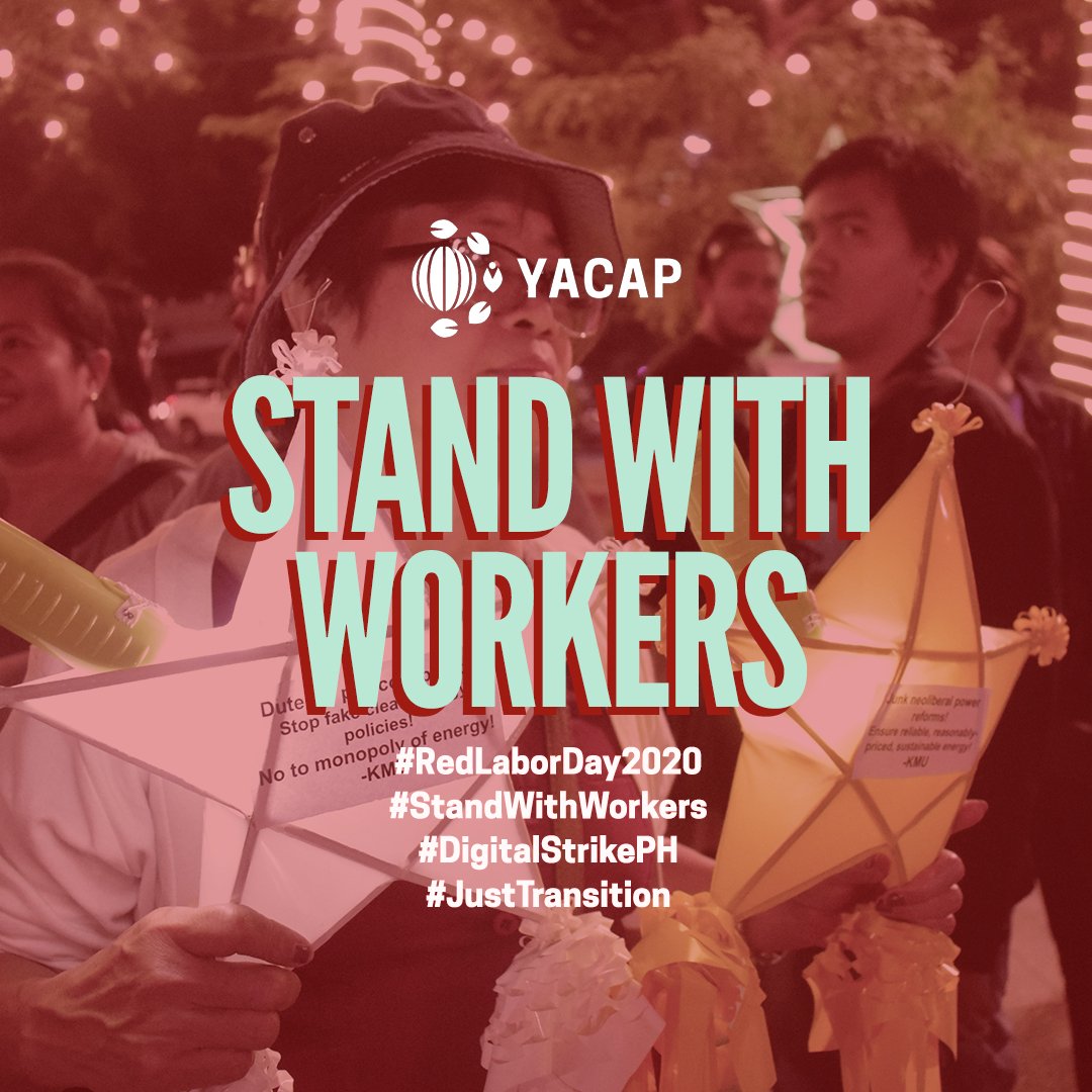 YACAPhilippines's tweet photo. #StandWithWorkers!

As we recognize the significance of workers this Labor Day, we stand in solidarity w/ them in the call for a #JustTransition that secures the sources of livelihood&amp;ensures the integration of workers’ rights in a new econ system that promotes a sustainable envi https://t.co/ObqzM50LeP