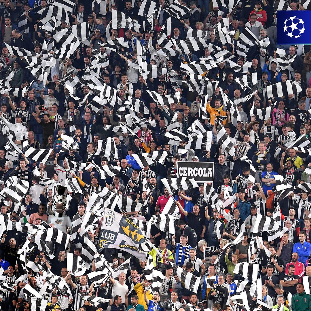 ⚪️⚫️ Name all FIVE Juventus players in the crowd...

#UCL