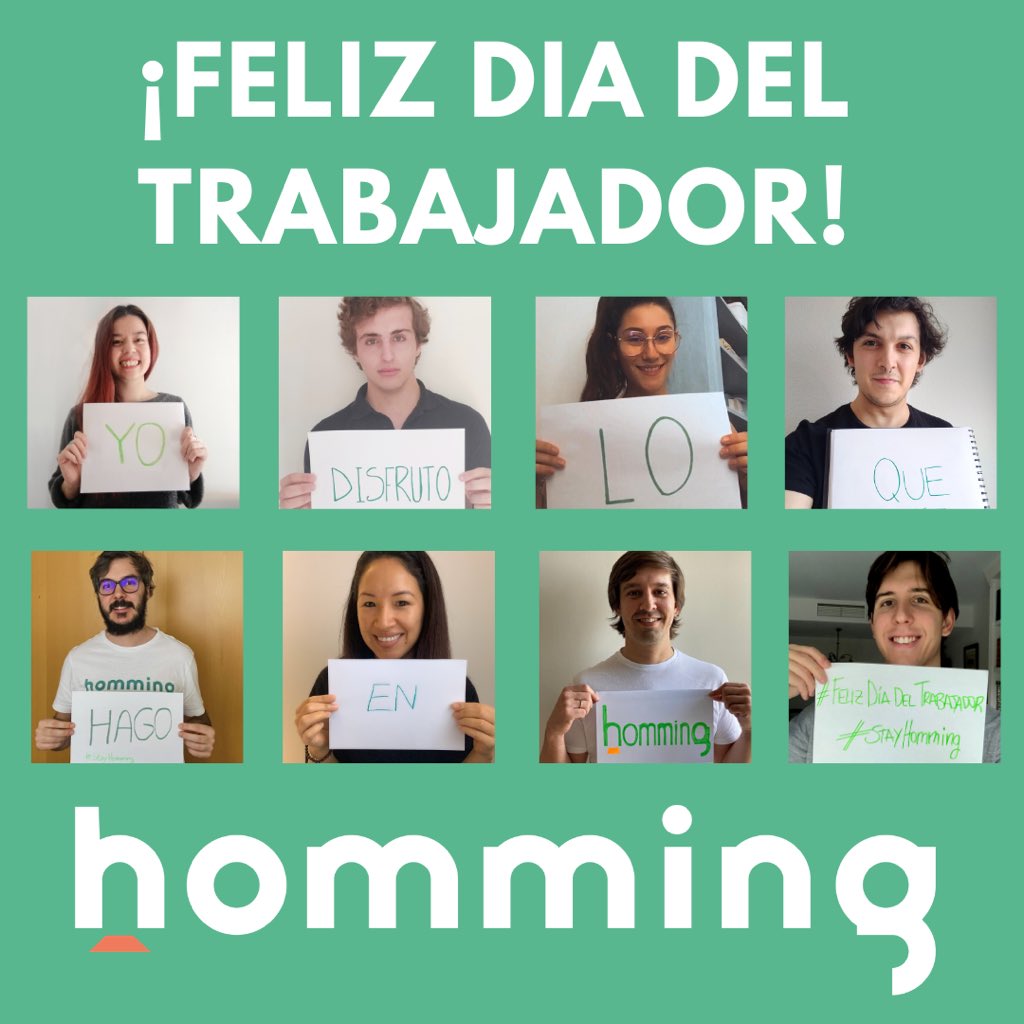 Hommingcom's tweet photo. “Trabaja en lo que te gusta y no tendrás que trabajar nunca”. En homming lo sabemos y lo practicamos! #StayHomming
.
.
.
#felizdiadeltrabajador #felizdia #DíaDelTrabajador #1demayo #DiaDelTrabajo #1mayo #trabajadores #GoHomming #software #gestionalquiler #alquiler #realestate https://t.co/RNZC0vScpJ