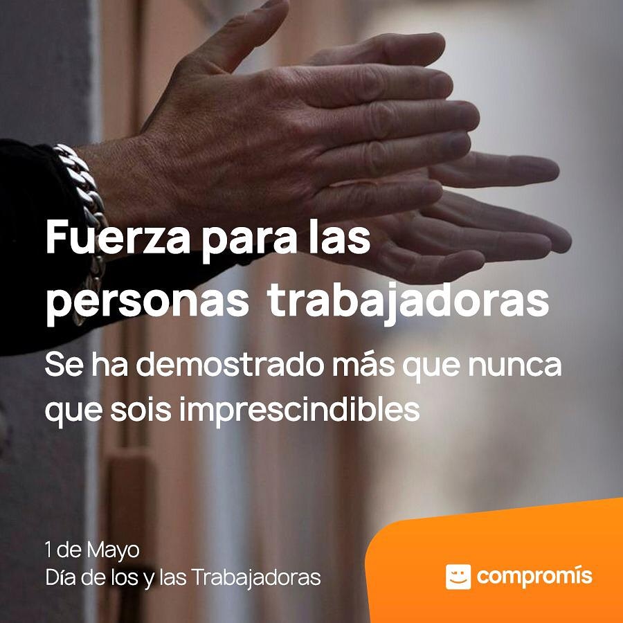 CompromisAlmo's tweet image. Fuerza para las personas trabajadoras.
Se ha demostrado más que nunca que sois imprescindibles.

#1Mayo #1Mayo2020