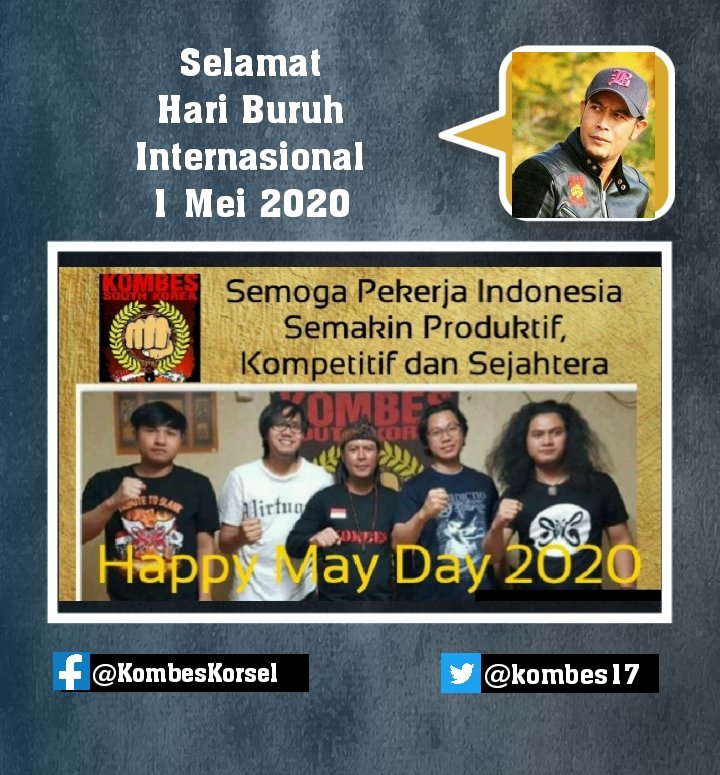 kombes17's tweet photo. Selamat hari buruh internasional 1 Mei 2020.
"Bangsa yang besar adalah bangsa yang tidak melupakan jasa buruh"
#kombes
#MayDay2020 
#PekerjaMigran https://t.co/Fz7htR9LYS