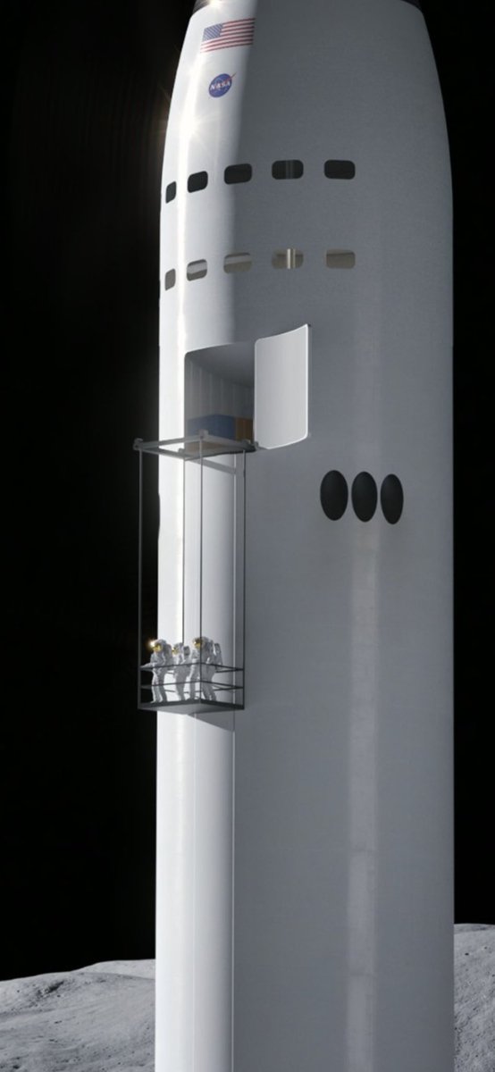 Space shop with window cleaner like descent