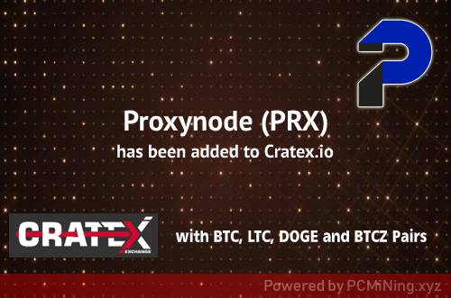 Cratex_Exchange's tweet photo. #Proxynode ($PRX) has been added to https://t.co/4p1sd0MaqA...
... with BTC, LTC, DOGE and BTCZ pairs 📈
✅https://t.co/6mUzZezMDp
#BTC #LTC #BTCZ #DOGE #blockchain #cryptocurrency #crypto #cryptotrading https://t.co/IVNxvPAgrn