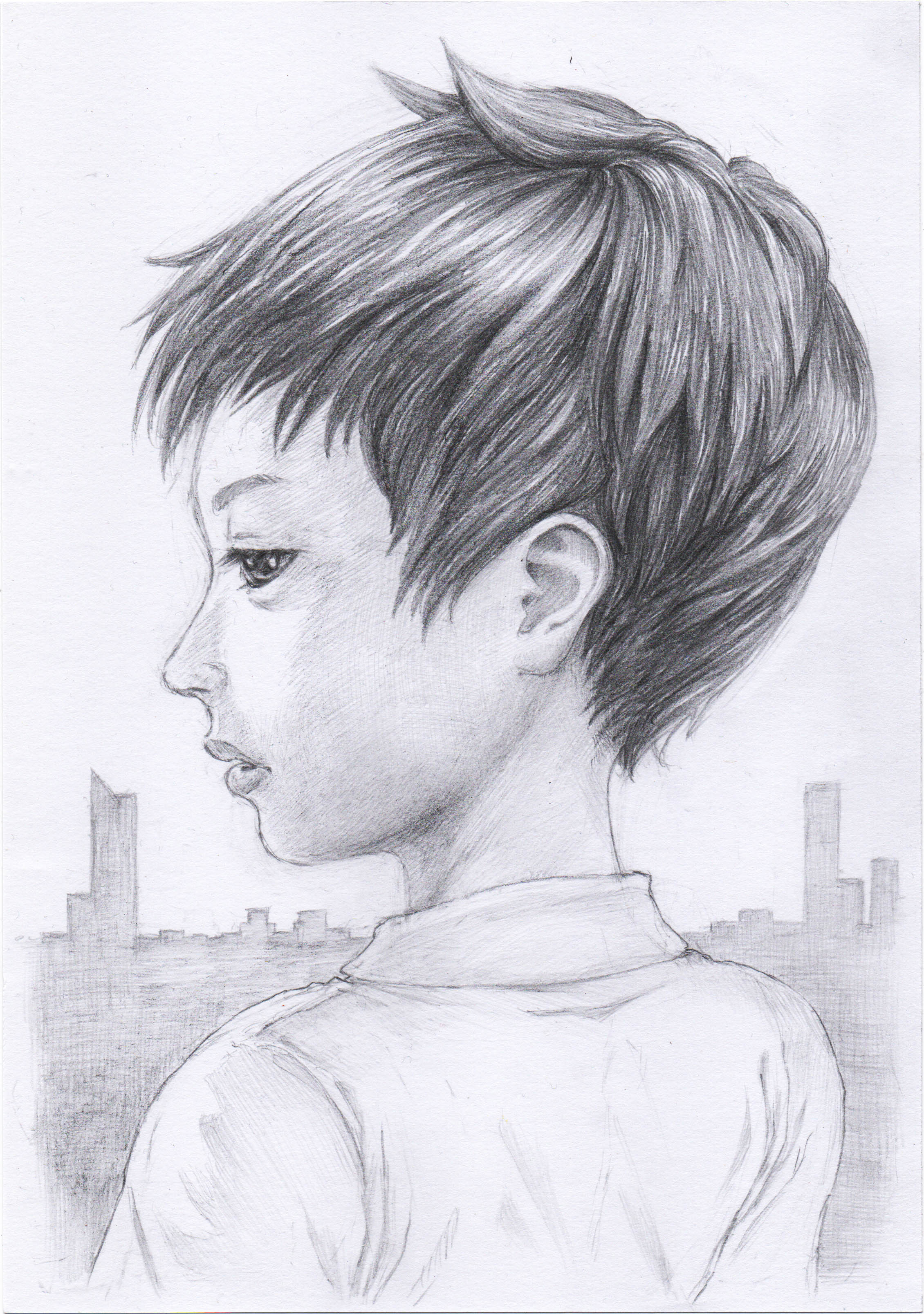 貴房 小説 ルー ガルー 忌避すべき狼 京極夏彦著 の登場人物 神埜歩未 こうのあゆみ をイメージして描きました 近未来が舞台で その時代には学校は基本的にリモート学習で登校は週1日だけ という設定 昨今の情勢 なんか現実化しそうな