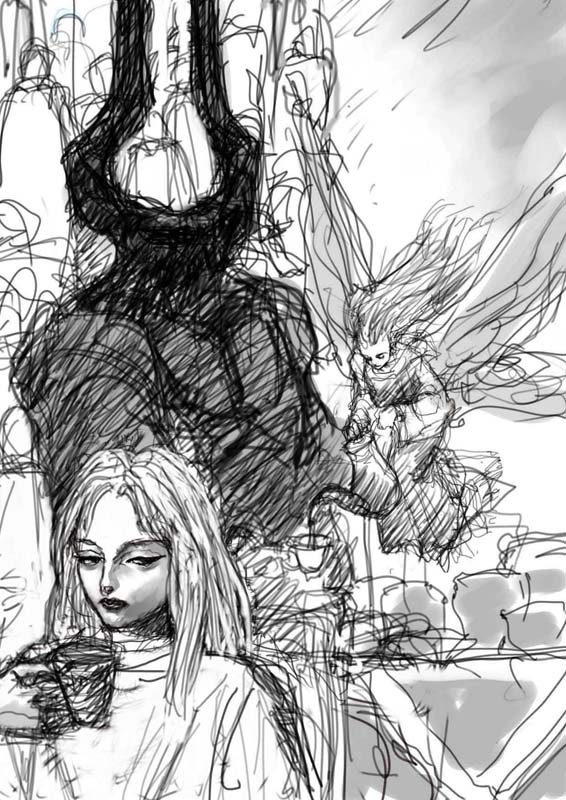こちらがラフスケッチ。
rough sketches
#illustration #watercolor #イラスト #水彩画 #米田仁士 #ウォーロックマガジン 