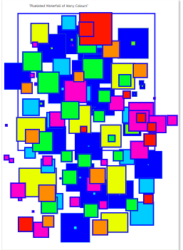 StroudGreenSch's tweet photo. And another one! This one is called 'A pixelated waterfall of many colours' by Nael in Riley #just2east @just2easy_com @Danny_j2e 🧑‍🎨🧑‍💻😍 https://t.co/y9bhsd0itw