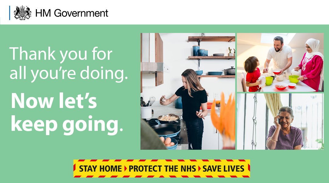 Thank you for all you're doing. Now let's keep going.

#StayHomeSaveLives