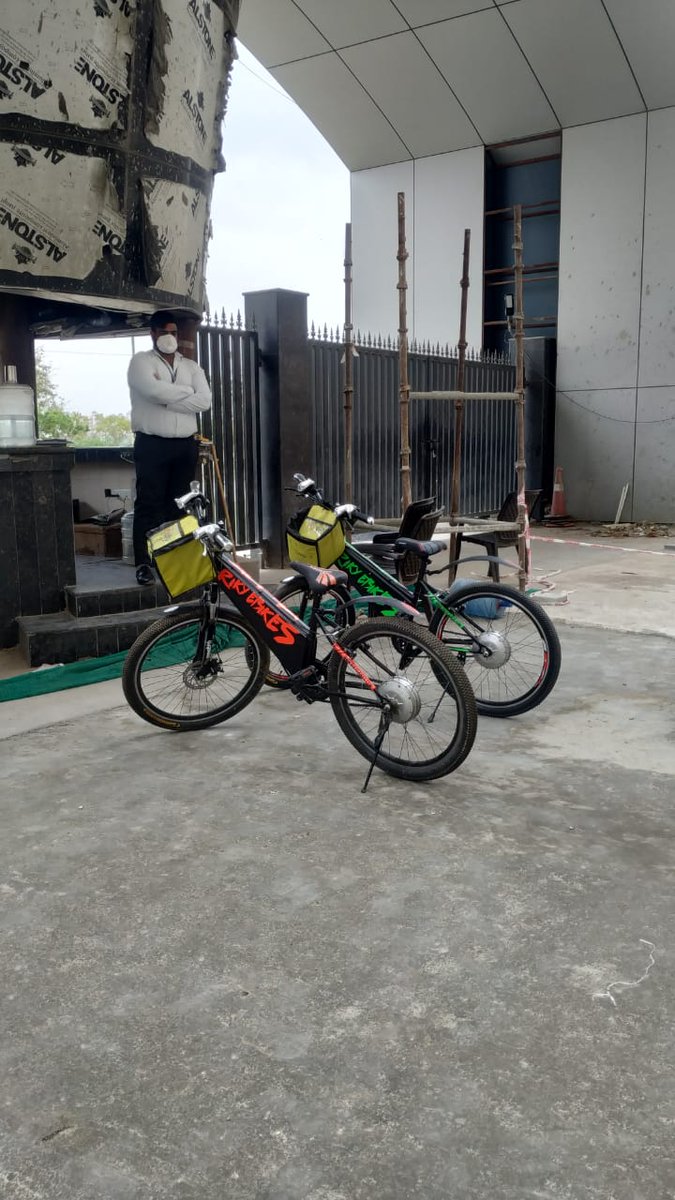 EbikesRiky's tweet photo. It's our social responsibility towards society to serve in this lock down crises. Our small contribution towards our society (Greater Noida West), free e-bikes installed for residents to help them getting their basic needs from market. https://t.co/7zuPhjFuEa