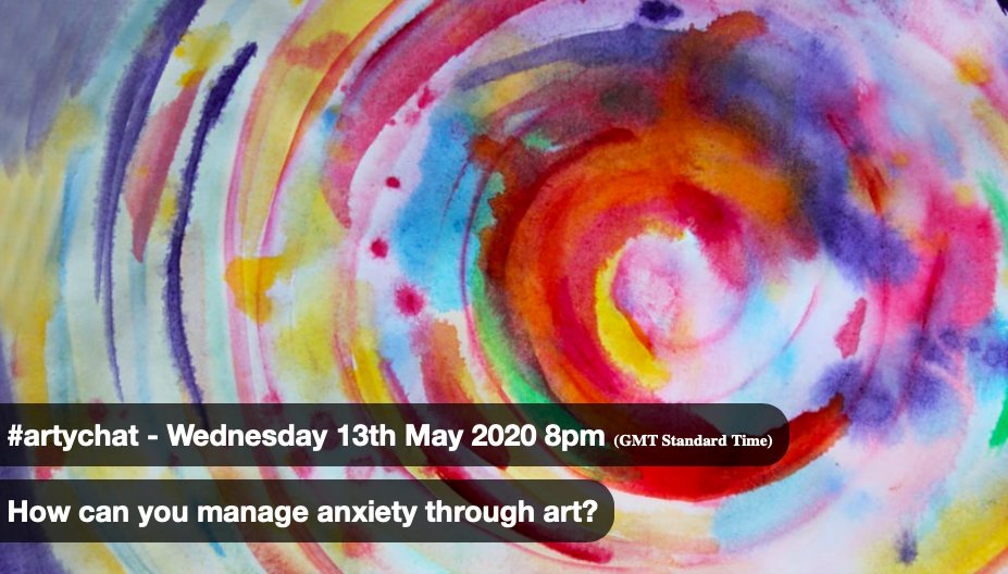 We are thrilled to have <a href="/LizAtkin/">Liz Atkin</a> host our next #artychat on  'How can you manage anxiety through art'?
Her own experiences, along with her role as a mental health advocate ensure this chat will be full of insight, support &amp; learning.
Hope you can join us on the 13th May at 8pm!
