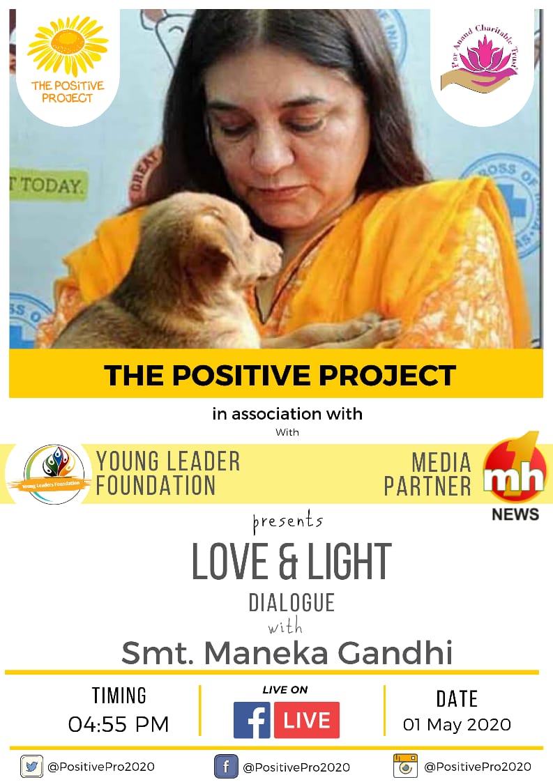 PositivePro2020's tweet image. Let's join hands and protect animals. 

They don’t have a voice - let’s raise ours for them!

Join @CharuPragya of @PositivePro2020 &amp;amp; @sanjanajon as they talk to @Manekagandhibjp ji.

Catch us on live on FB: facebook.com/positivepro2020

#PledgeToProtect
#ThePositiveProject🌻