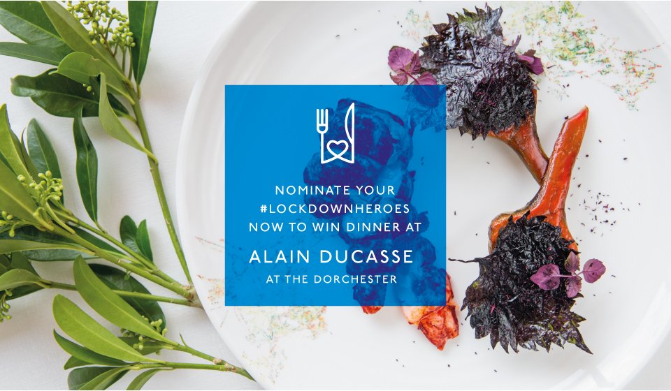 thehandbooknews's tweet photo. Nominate Your #Lockdownheroes: We’ve teamed up with Alain Ducasse at The Dorchester to giveaway a luxurious 3-course dinner to your lockdown hero. 
To Enter:
1. Tag Your hero 
2. Tell us why they’re your lockdown hero
3. RT and share this post and tag us using #LockdownHeroes https://t.co/Tj8q8C1Wc7