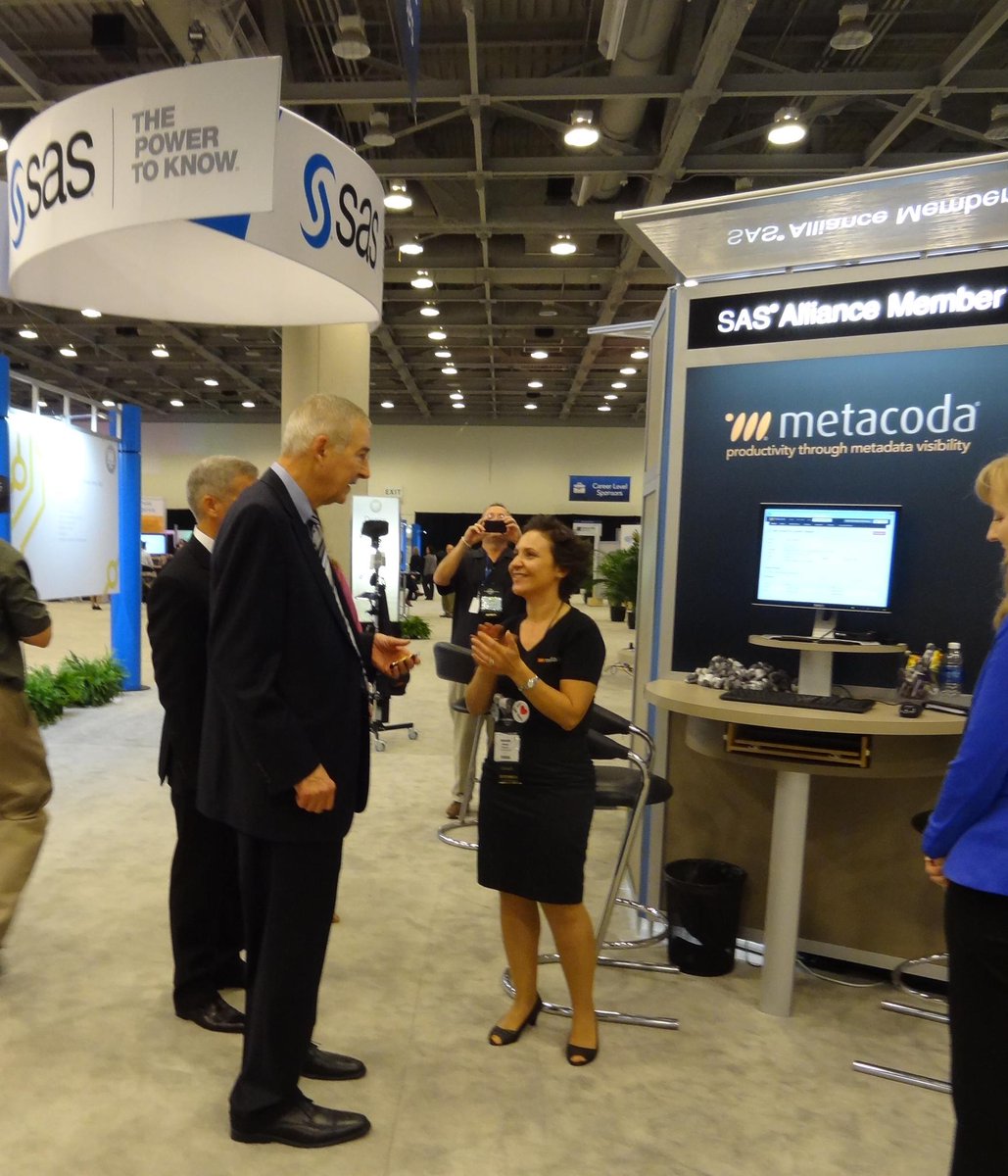 HomesAtMetacoda's tweet photo. 'Tis #SASGF season...
Another #SAS Global Forum #FlashbackFriday at #SASGF13 in San Francisco and chatting excitedly about #analytics to @SASsoftware CEO Dr Jim Goodnight at the @metacoda booth.
#SAScommunity #SASpartners #SASusers #iloveSAS #metacodakoala
https://t.co/rvnhu6E01w https://t.co/25dq5ETqqp