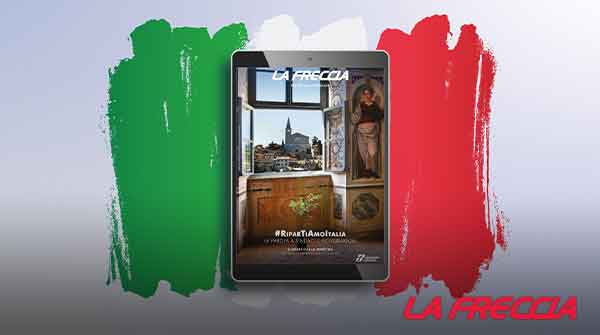 LaFreccia_Mag's tweet photo. Sfoglia la Freccia di maggio: la cover firmata da #SteveMcCurry, interviste a governatori e sindaci delle principali città italiane, un'edizione digitale che guarda alla ripartenza e lancia l’invito e l’impegno di tutto il #GruppoFS: #RiparTiAmoItalia 🇮🇹  https://t.co/TDErOZ2YEy https://t.co/xS0pvtydJm