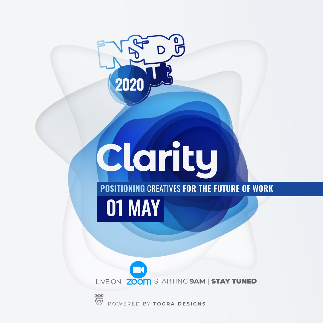_Thirteen21's tweet photo. Today is our insideout 2020, 3 packed session anchored on the subject CLARITY.

Powered by @togradesigns

#InsideOut #Clarity #FutureOfWork #Design #Creative #Zoom https://t.co/2Sy5abCZ4K