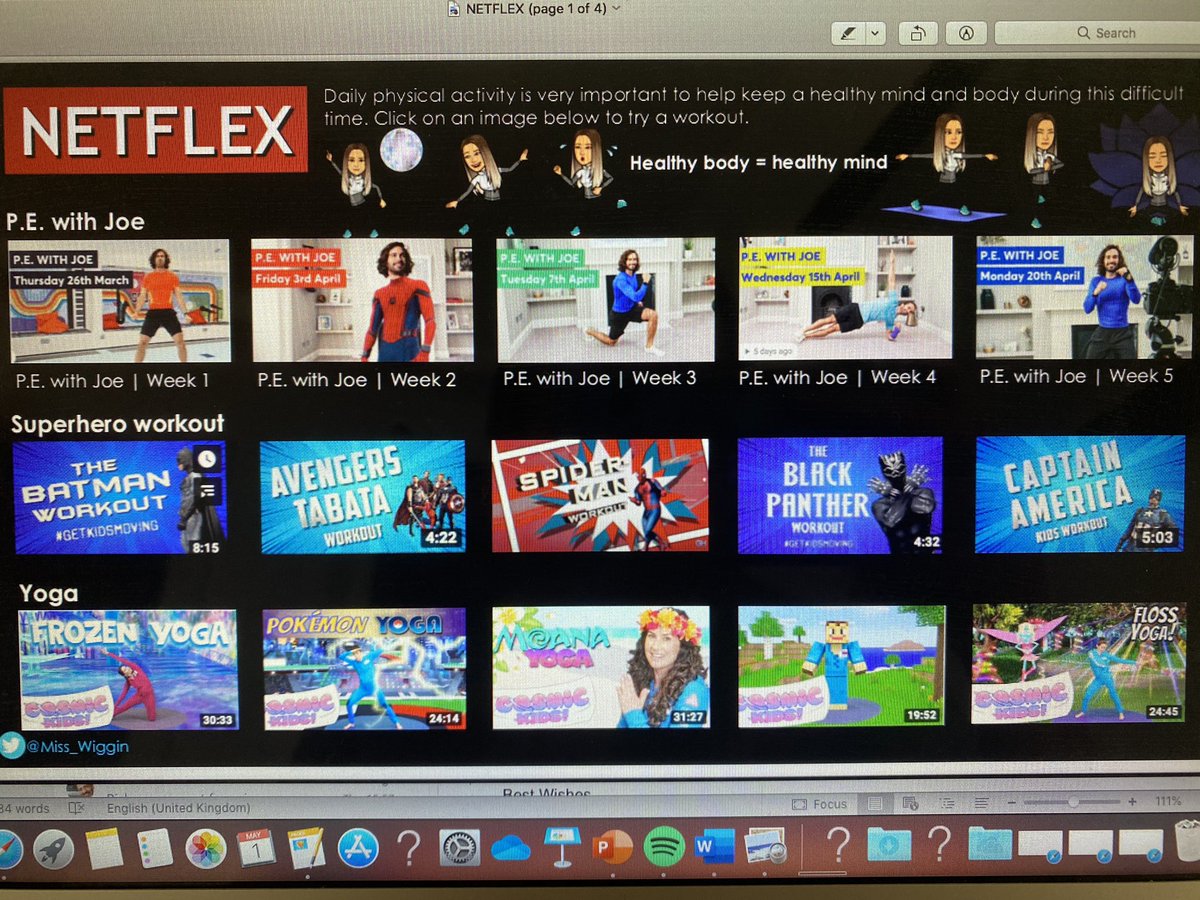 miss_wiggin's tweet image. 💡NETFLEX resource 💡💥I’ve seen a few of these so decided to make my own. PDF with video links to at home workouts. Sharing is caring so happy to send this to anyone who thinks it may be useful for them 😄 #HPEatHome #PhysEd #PrimaryPE #pegeeks