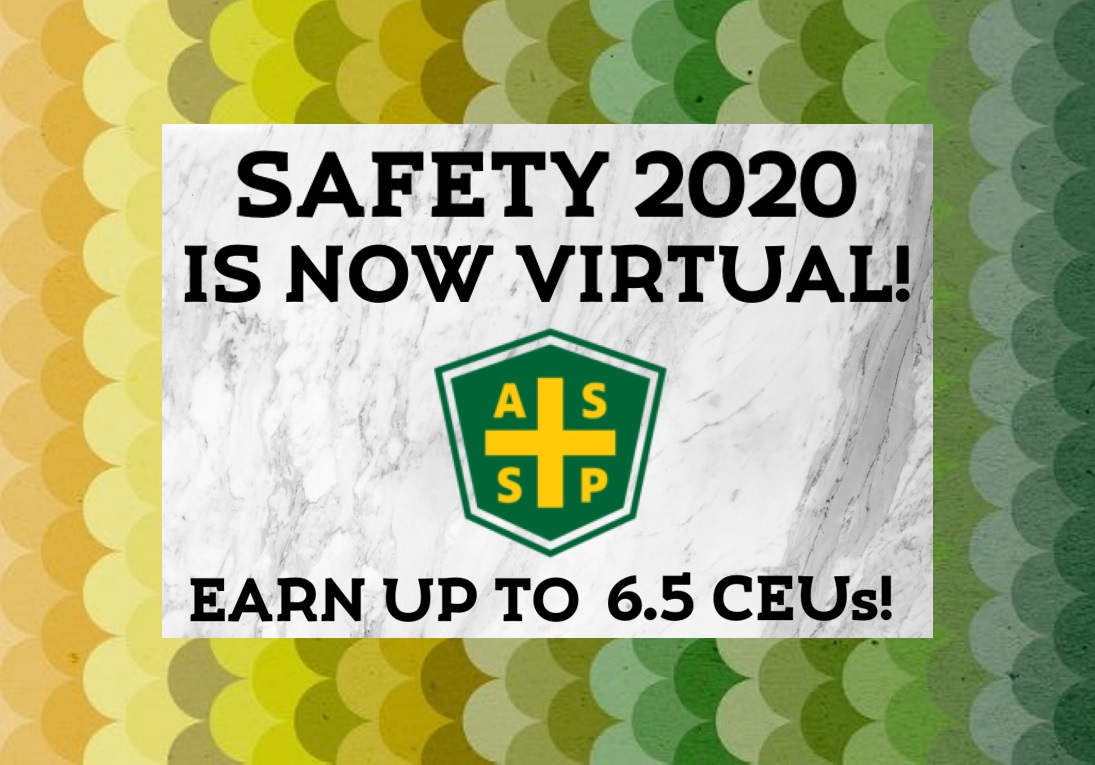 ASSPSWChapter's tweet photo. ASSP's Safety 2020 is now VIRTUAL! Register now!
https://t.co/J55Ij6btfH
#ASSP #safety #safetyprofessionals #safetytraining #EHS #southwestchapterassp #southwestchapter https://t.co/kwEAQ8AI26