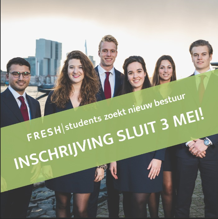 FRESH_Students's tweet photo. FRESH Students | 2 dagen voor inschrijven nieuwe FRESH bestuur! 

Je hebt nog 2 dagen om je aan te melden voor het FRESH-bestuur 2020-2021. Dus heb jij interesse in vastgoed en ben je ambitieus? ⁠
⁠
Stuur je CV + motivatie dan op voor 3 mei naar chairman@freshstudents.nl https://t.co/SdiLyhGp0F