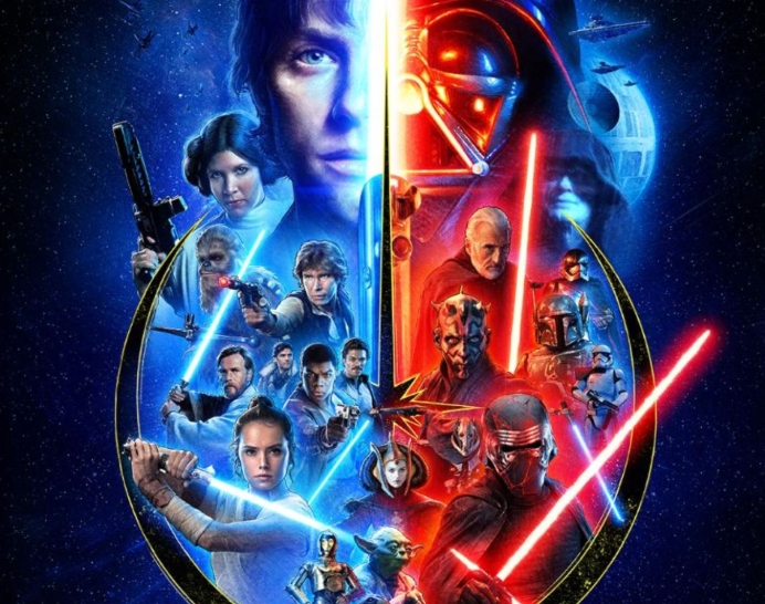 Four Decades Come Together in New Star Wars Saga Poster for Disney Plus - #StarWars #StarWarsSaga - bit.ly/3bV0eSF