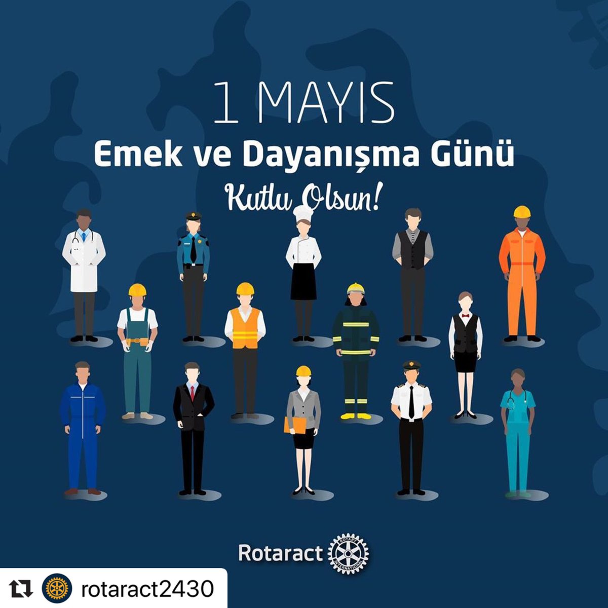 💪🏻
1 Mayıs Emek ve Dayanışma Günümüz kutlu olsun!
_________________________________________
1 May Happy Labor and Solidarity Day!
#rotarydünyayıbirleştirir 
#rotaryconnectstheworld 
#d2430 
#laborandsolidarityday