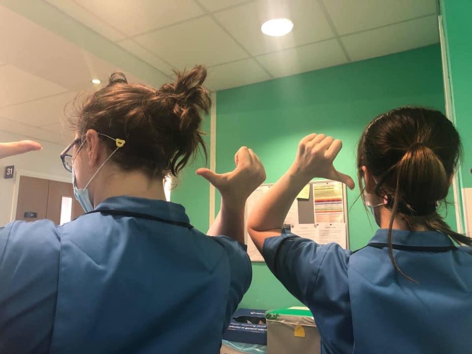 CovidMASC's tweet photo. Special thanks to Kalpanee and Gez who both work in ICU wards and helped us get face shields and ear savers into University Hospitals Coventry @nhsuhcw ,Queen Elizabeth Hospital Birmingham @qehbham &amp; Birmingham Children's Hospital @Bham_Childrens this week. 
💙🌈
#ProtectTheNHS https://t.co/lkoVgaN8a3