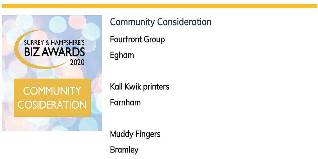 AreaWorkplaces's tweet photo. We're delighted our parent company @FourfrontGroup has been shortlisted for @eagleradio's Surrey &amp; Hampshire's BIZ Awards in the Community Consideration category for the Group's charity work for the incredible @SSChospices! #FridayFeeling https://t.co/yfn21QQoJe