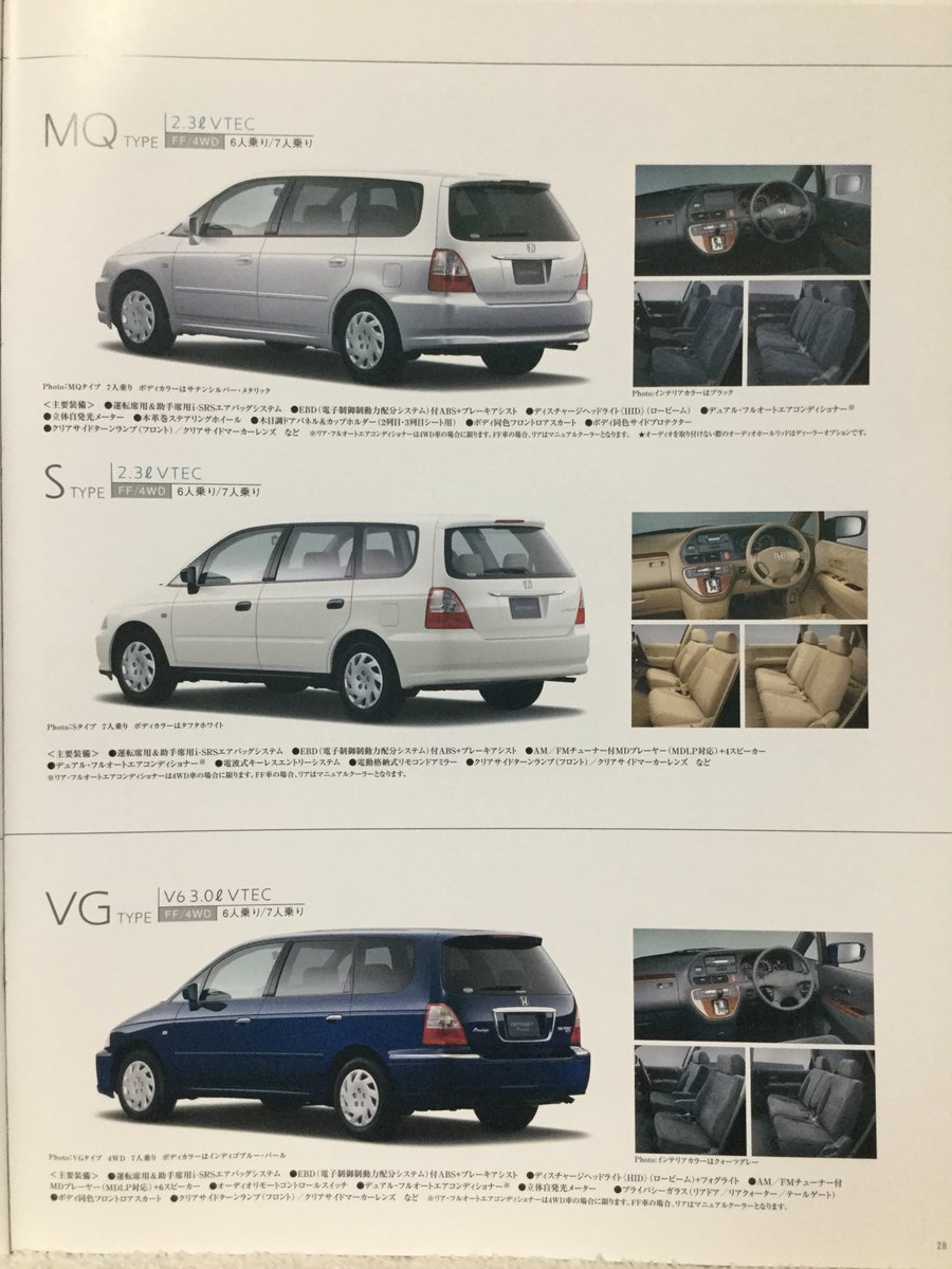 自動車カタログ収集記 Pa Twitter Ra6 オデッセイ 自動車カタログ収集記 Pa Twitter Ra6 オデッセイ