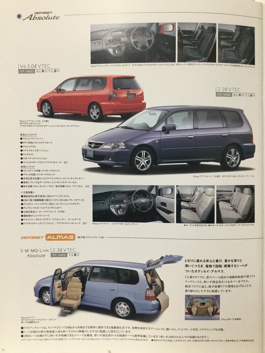 自動車カタログ収集記 Pa Twitter Ra6 オデッセイ
