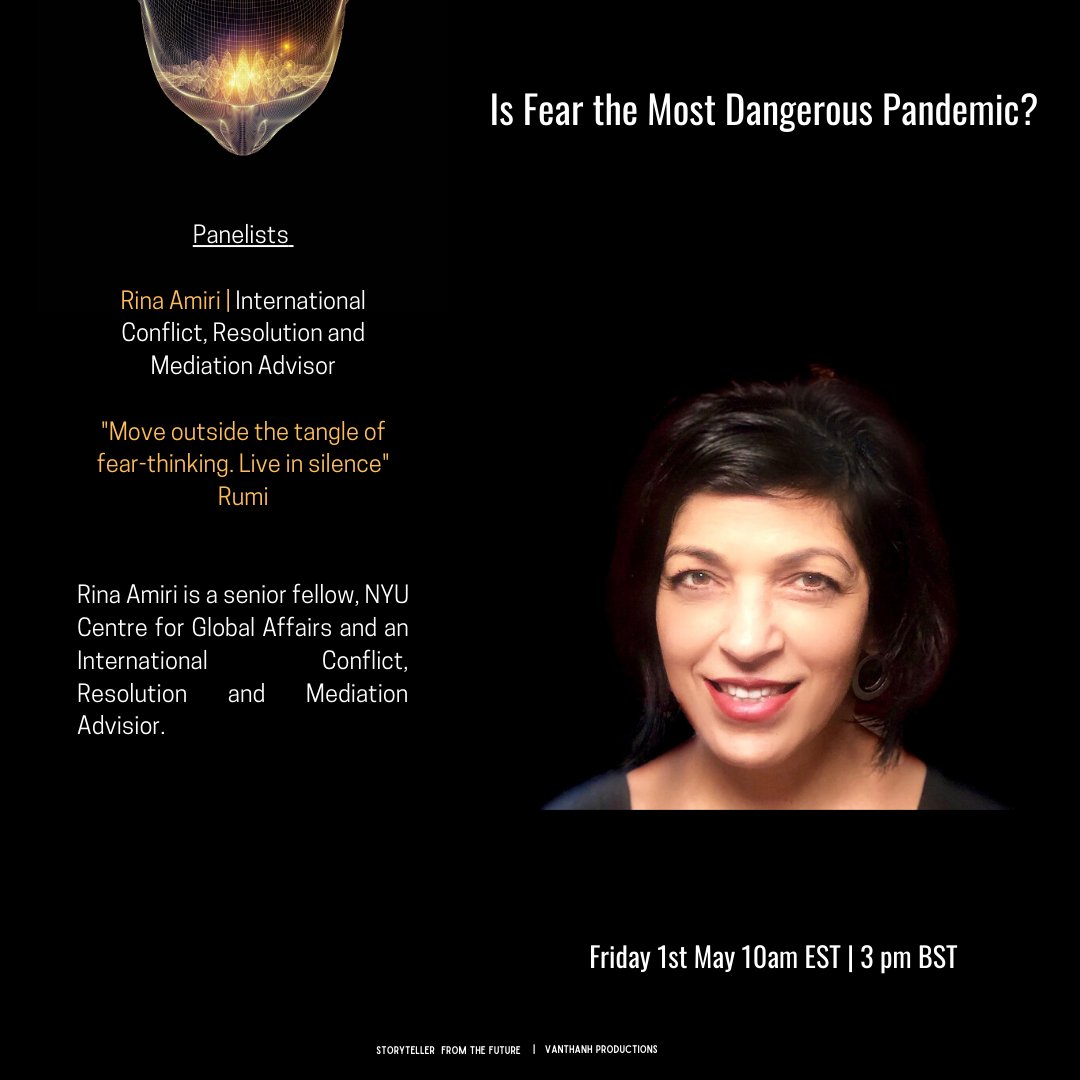 Consensus_G's tweet photo. ** Introducing ** Rina Amiri | International Conflict, Resolution and Mediation Advisor.
We SOLD OUT three times and we are super excited to start in 2.5 hours.
#WelomeToYourFuture #ThisIsHowItStarted #WeaponisedFear #HackFear #HackTheFutureLabs https://t.co/ah8A8SHuw1