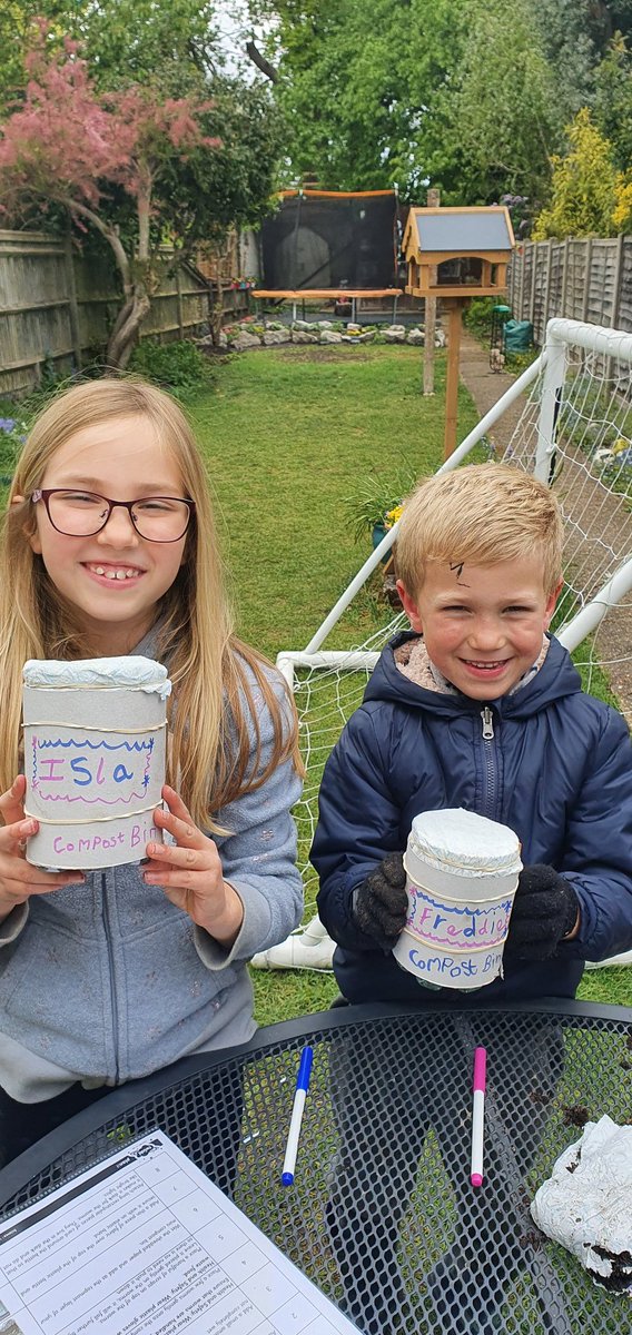Mini compost bins made. ♻️✅🐛 We can't wait to see what the worms get up to. <a href="/MissRolfe/">Miss Rolfe</a> <a href="/MissWaugh2/">MissWaugh</a>