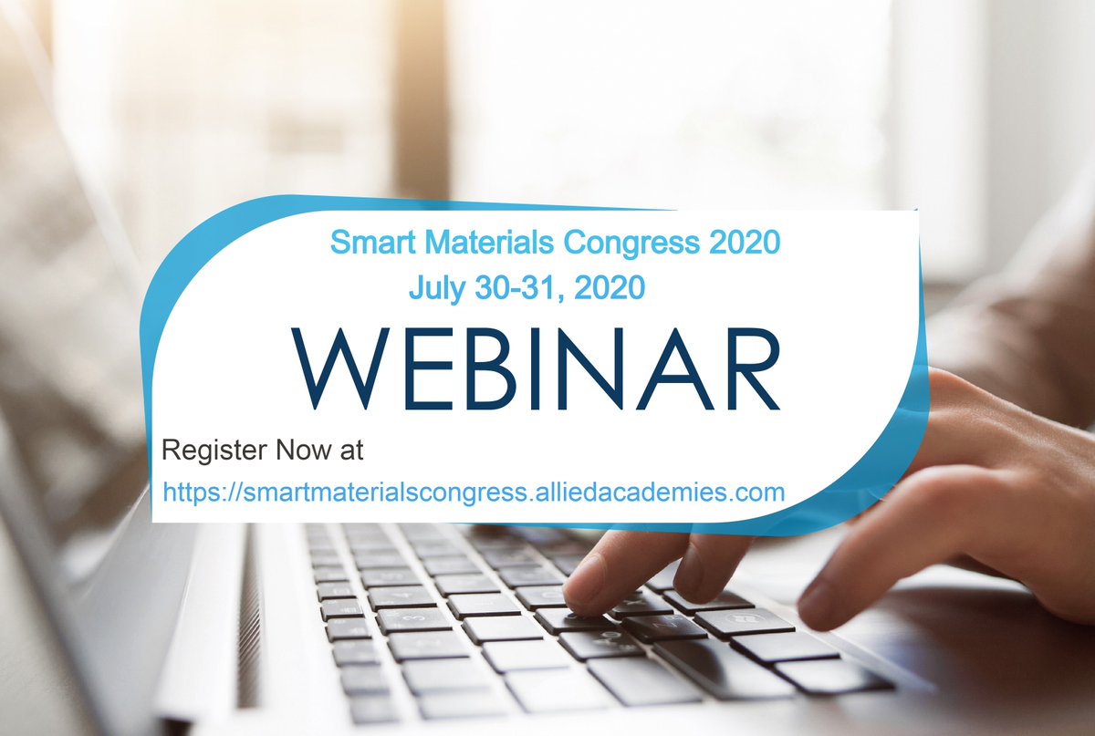 SmartNanoMeet's tweet photo. Join the #webinar from home to present your #research_work in #materialscience and #nanotechnology.  we are providing maximum waiver on registration fee to support your participation.
Website: https://t.co/0wVq1vx1vI
#alloys #ceramics #biomaterials #metallurgy #textiles https://t.co/Vp9JMJQHCp