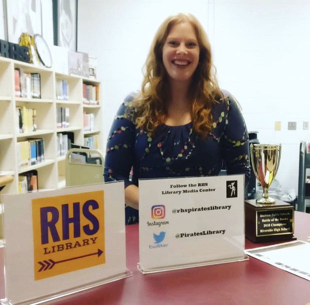 Riverside High School (@riversidedpsnc) on Twitter photo 🎉🎊🎈Congratulations to @PiratesLibrary for being named the <a href="/DurhamPublicSch/">Durham Public Schools</a> Media Coordinator of the Year!! Ms. Mester has transformed the LMC into a welcoming, inclusive, dynamic place where our students feel empowered to succeed! 📚📖 #RHSReads #ItsAGreatDayToBeAPirate 💜🖤🤍 🎉🎊🎈Congratulations to @PiratesLibrary for being named the <a href="/DurhamPublicSch/">Durham Public Schools</a> Media Coordinator of the Year!! Ms. Mester has transformed the LMC into a welcoming, inclusive, dynamic place where our students feel empowered to succeed! 📚📖 #RHSReads #ItsAGreatDayToBeAPirate 💜🖤🤍