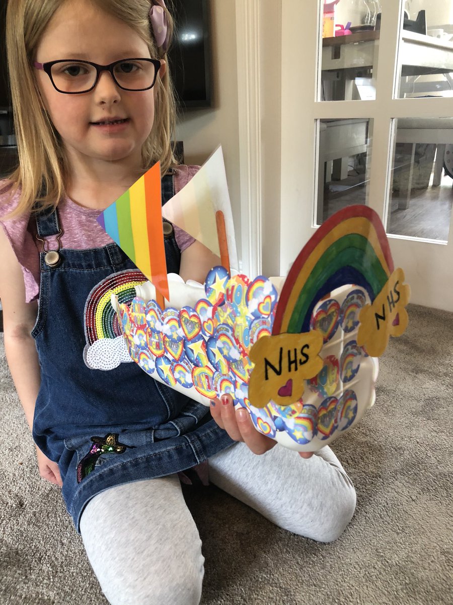 CLScotty30's tweet photo. @MottramCofE  Evie has made an NHS boat for this weeks project “the journey” just need to test it in the bath now 🥰🌈 https://t.co/WRyMeMqghG