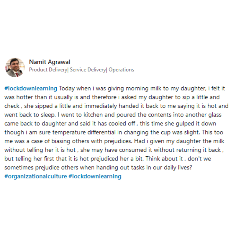 Srijan's tweet image. Nothing can stop you from learning even if you are in lockdown! One such example is given by @namitagrawal, Delivery Director, who shares his #lockdownlearning story. 

what are your learnings? 
 
#WorkFunHome #LearnAtHome #WorkTips #TimeManagment