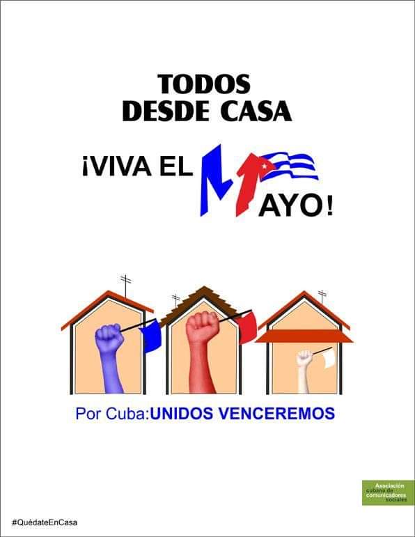 Mayraperezaria2's tweet photo. FELICIDADES trabajadores, especialmente a los cubanos incansables trabajadores.
#MiCasaEsMiPlaza
#1roDeMayo 
#ViviremosYVenceremos 
#QuedateEnCasa https://t.co/gewm5Lls4o