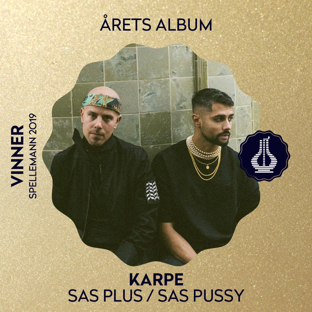 Vinner av #Spellemann2019 i kategorien «Årets album» er Karpe. Gratulerer!