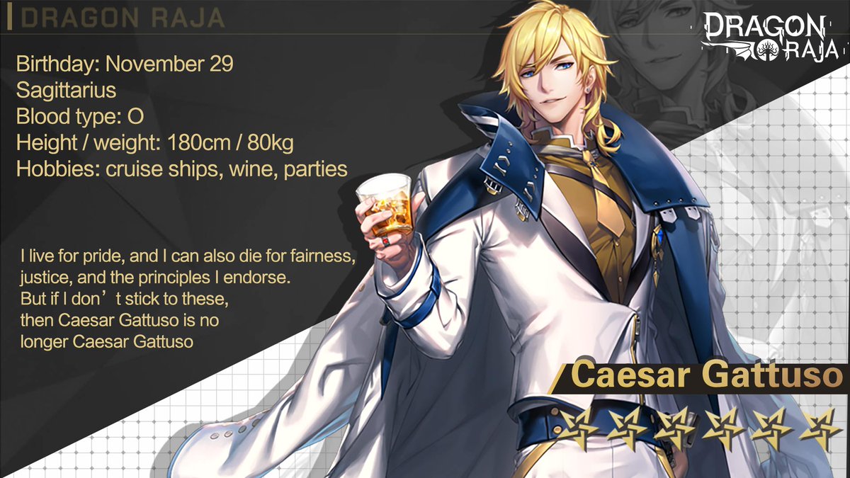 DragonRajaSEA's tweet photo. Italian nobleman👑
Heir of the Gattuso family💰
The president of the student council admired by everyone in the college😍
But the way of expressing romance is a bit exaggerated🧐

#DragonRaja #DragonRajaSEA #profile #Caesar
🎮Pre-register now: https://t.co/pGU69jmuqg https://t.co/vecWQBko92